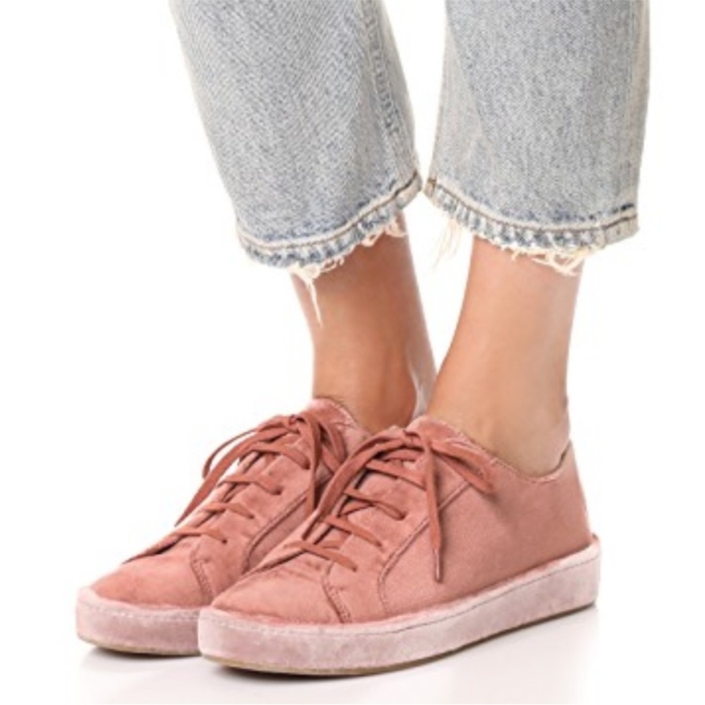 Joie Women’s Size 36 Pink Velvet Sneakers